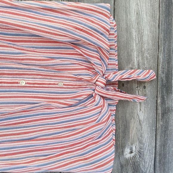New Directions red, white & blue sleeveless button down blouse size medium - Picture 4 of 6